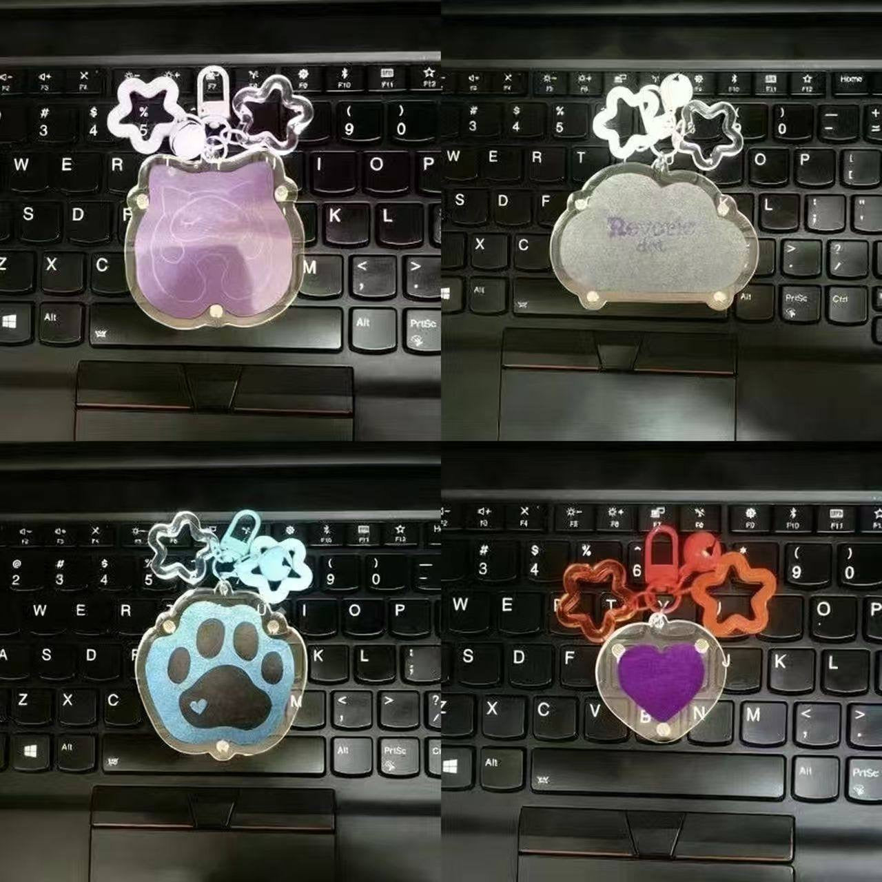 Baekhyun’s concert confetti protective case keychain set (four together)